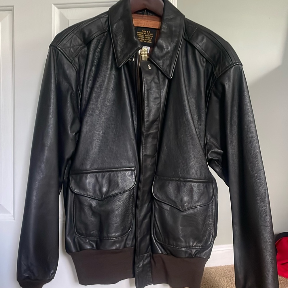 Avirex Type A-2 Leather Bomber Jacket Like new USA Issue